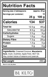 Keto krém Makadamia + MCT - 250 gramov
