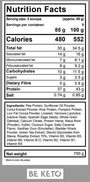 Keto jedlo - 750 gramov