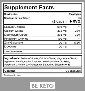 Kapsuly kettolytes | Keto elektrolytový vzorec - 90 kapsúl