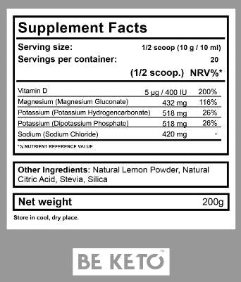 Kettolytes prášok Keto elektrolyty - 200 gramov
