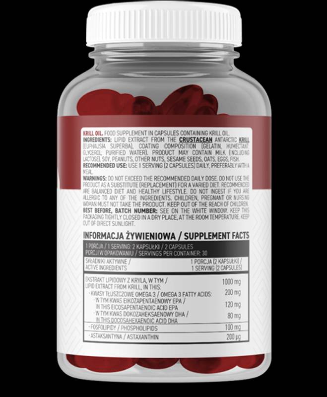 Krillový olej 500 mg 60 gélových kapsúl