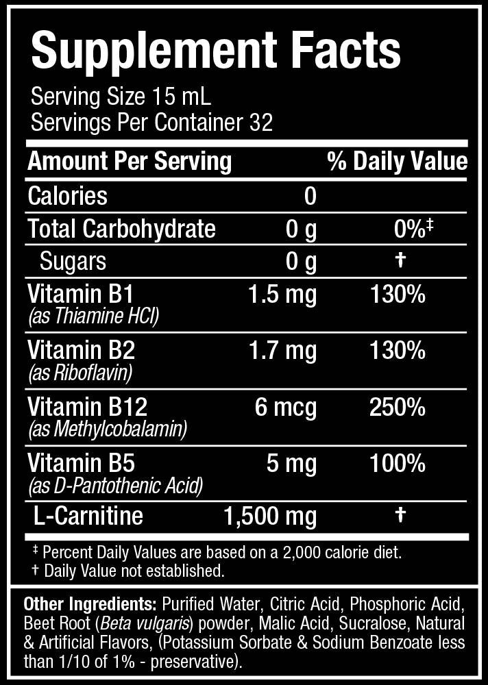 L -karnitín 1500 kvapalina - 480 ml