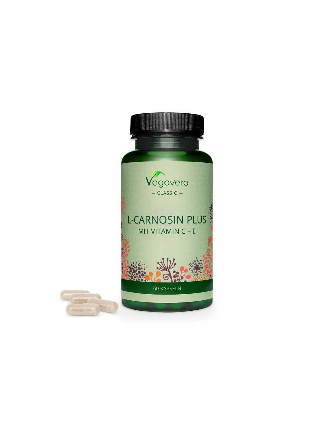 L-Carnosin plus s vitamínom C+E/ L-Carnosin plus vitamín C + E 60 kapsúl, 100% vegan <tc>Vegavero</tc>