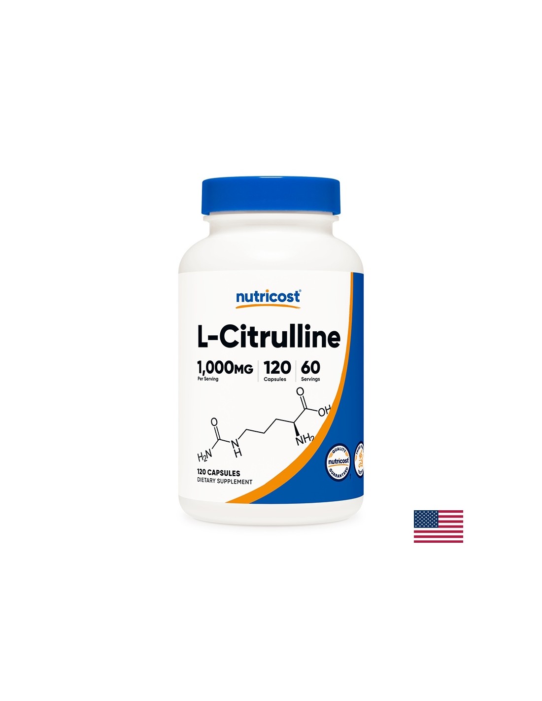 Svalová hmota - L-Citrulín (L-Citrulín), 1000 mg/120 kapsúl <tc>Nutricost</tc>