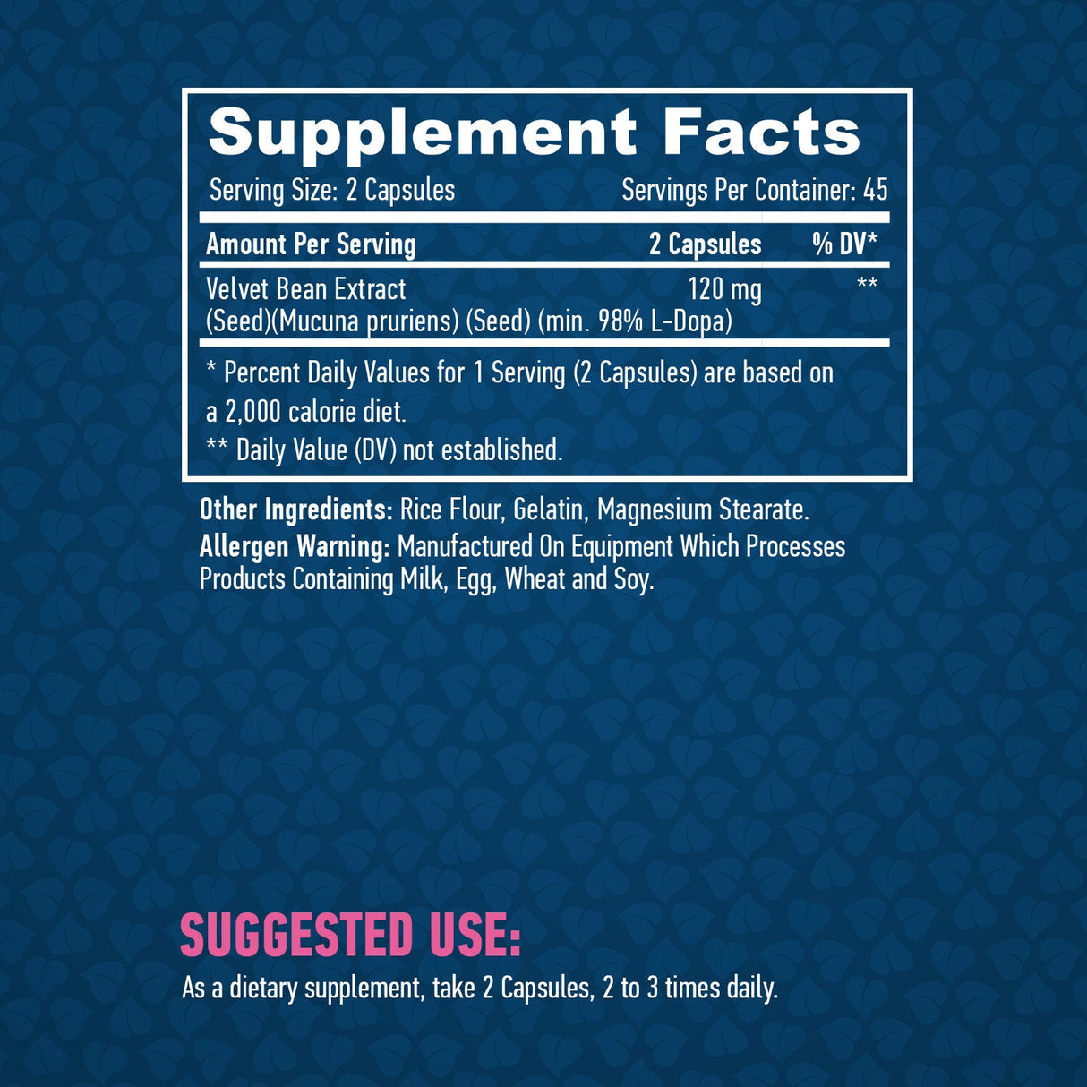 L-DOPA / MUCUNA PRURIENS Extrakt / 90 čiapky.