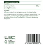 L-lysine 1 000 mg 60 tabliet Naturesaid