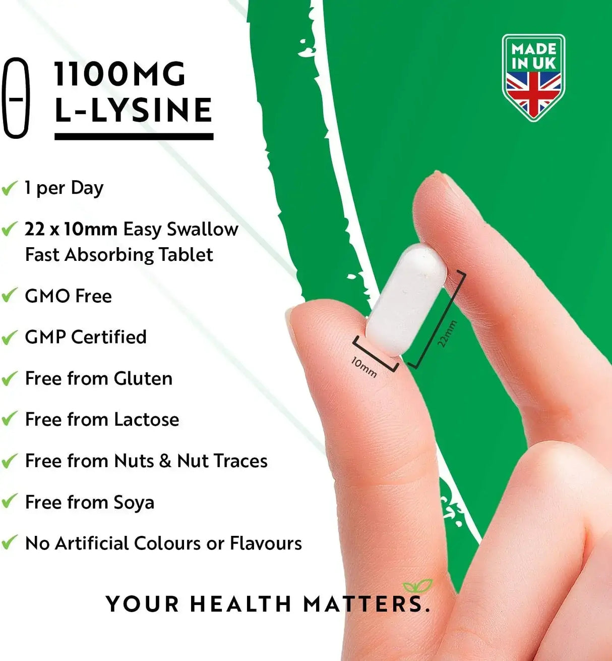 L-lysine 1100 mg 240 vegánskych tabliet