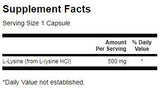 L -lyzín 500 mg - 100 kapsúl