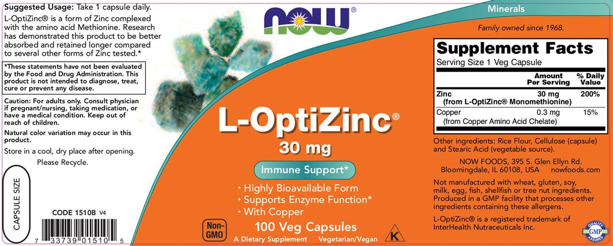 L-OPTIZINC ® 30 mg. / 100 čiapky. - 0