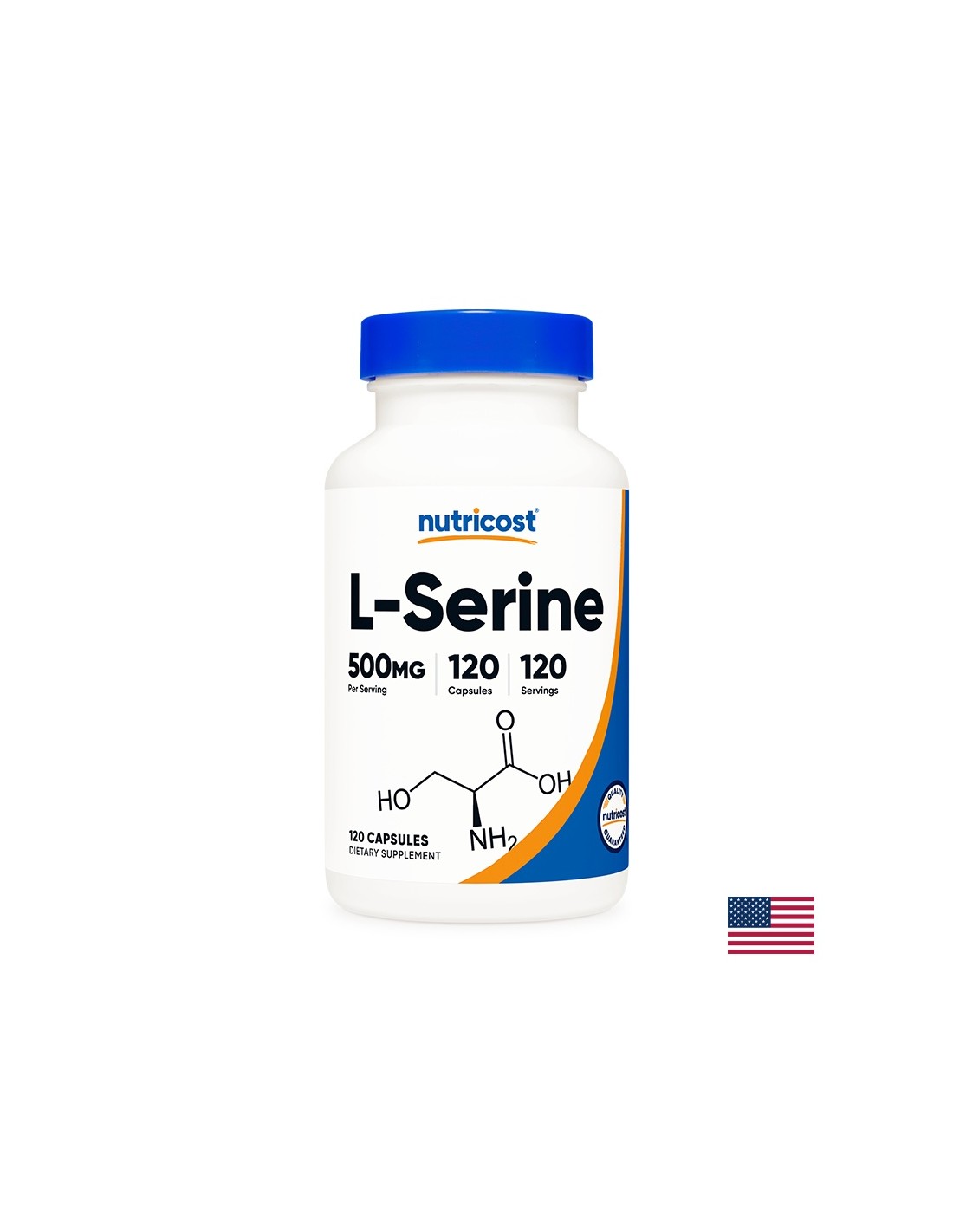 Pamäť a koncentrácia - L-Serín, 500 mg/120 kapsúl <tc>Nutricost</tc>