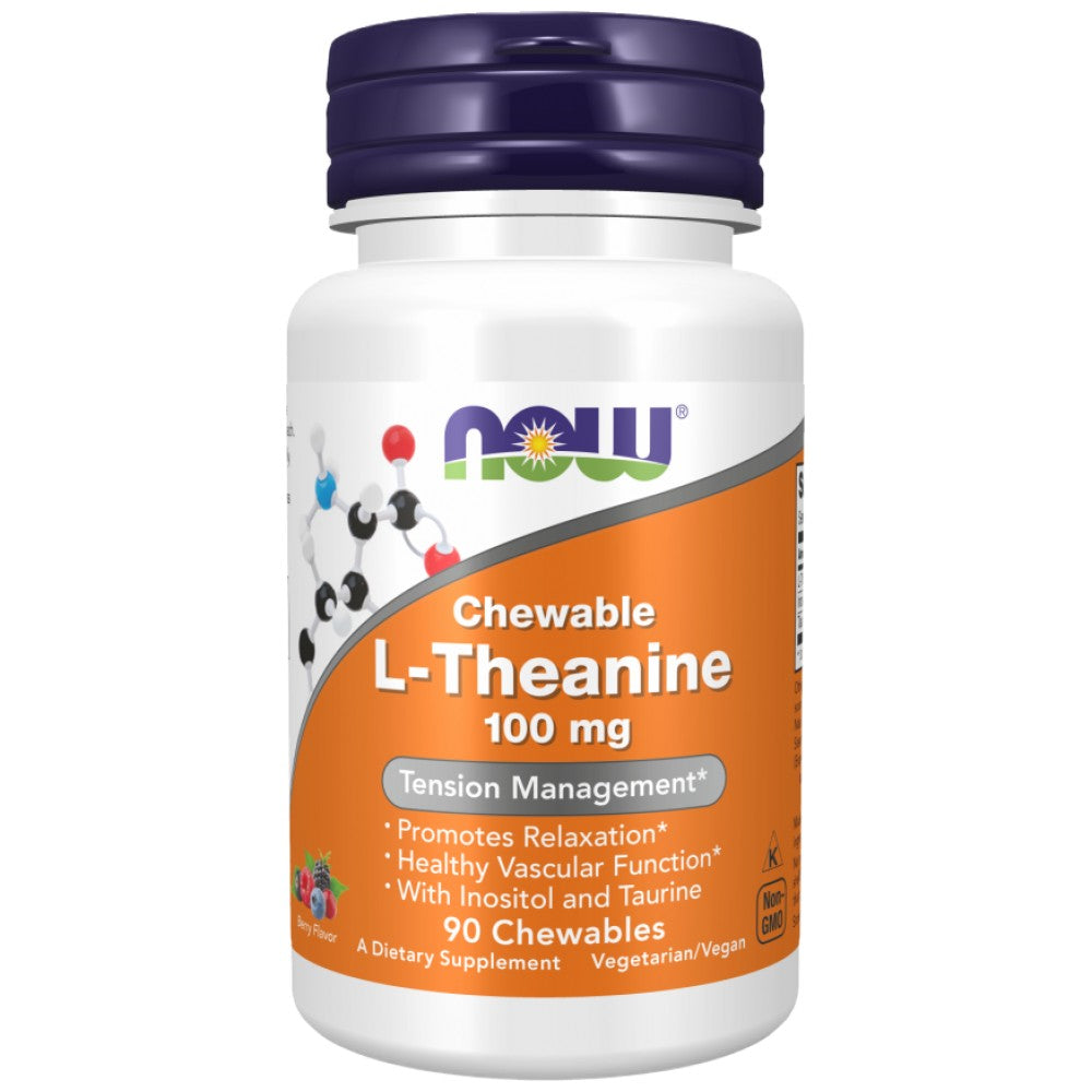 L-theanine 100 mg žuvateľný | s inositol a taurín - 90 žuvateľných tabliet