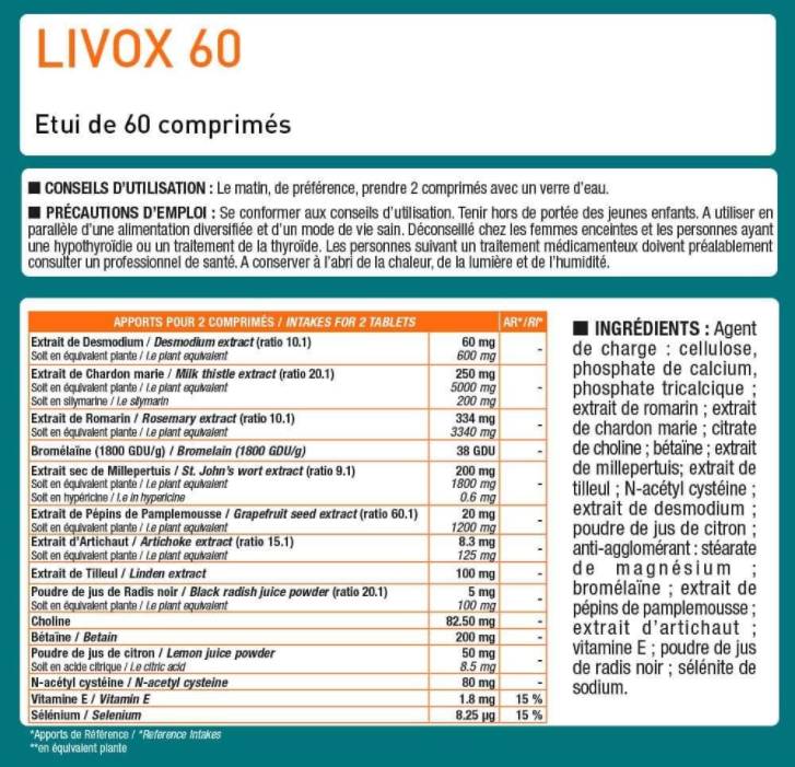 Liv.ox® 60 | Tablety detox a ochrany pečene