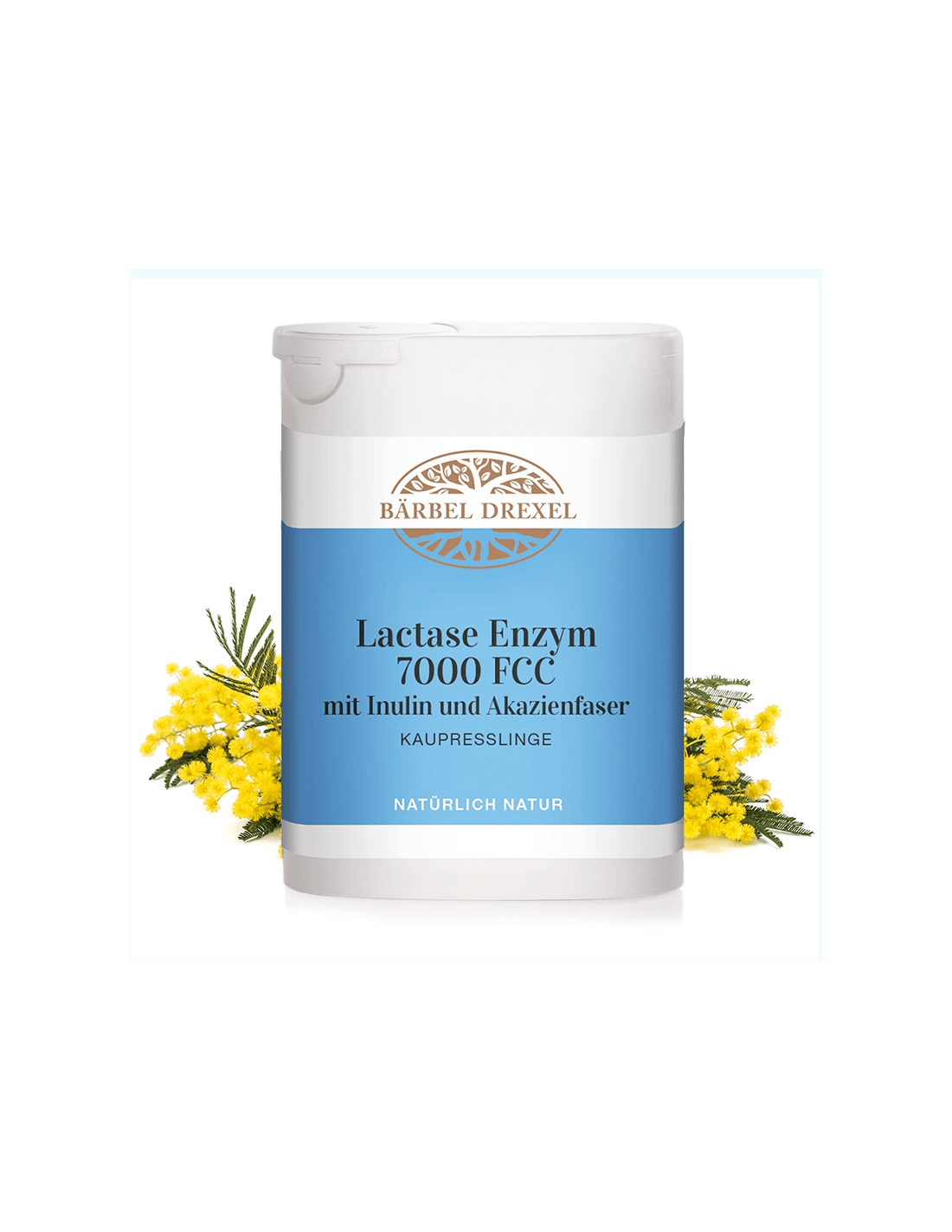 Lactase Enzym 7000 FCC s inulínom a akazienfaserom / enzým laktáza, 75 žuvacích tabliet <tc>Bärbel Drexel</tc>