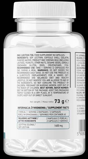 Lecitín 700 mg 90 kapsúl