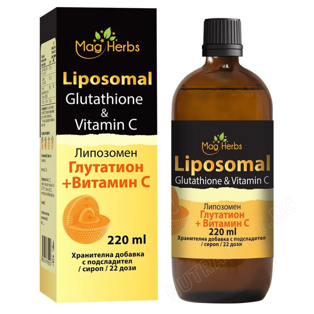 Lipozomálny glutatión a vitamín C <tc>MagHerbs</tc> /220 ml, 22 dávok/