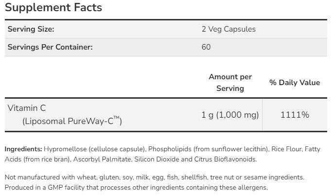Lipozomálne vitamín C - 120 kapsúl