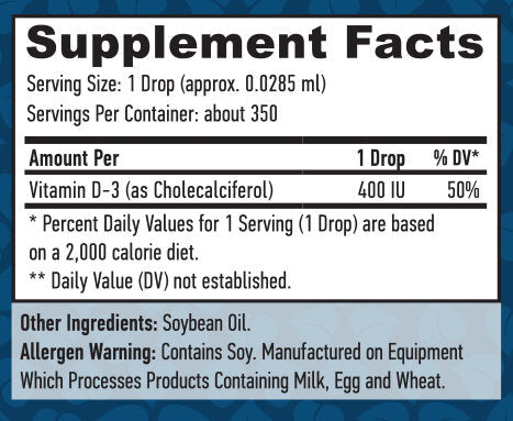 Tekutý vitamín D-3 400 IU / 10 ml