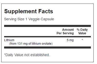 Lítium orotát 5 mg 60 kapsuly