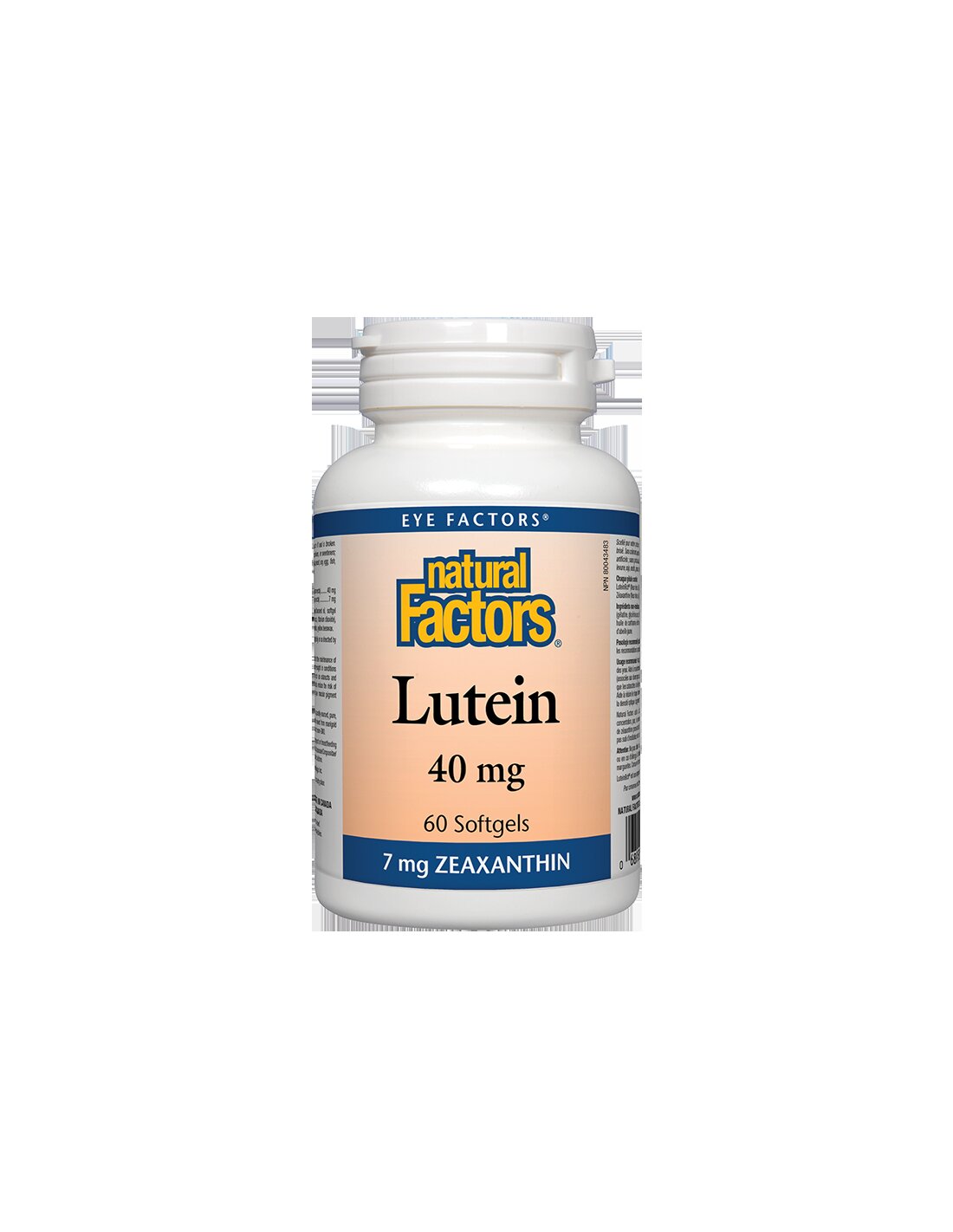 Luteín/Luteín 40 mg + Zeaxantín x 60 mäkkých želatínových kapsúl <tc>Natural Factors</tc>