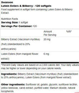 Luteín Esters a Bilberry 120 Softgels