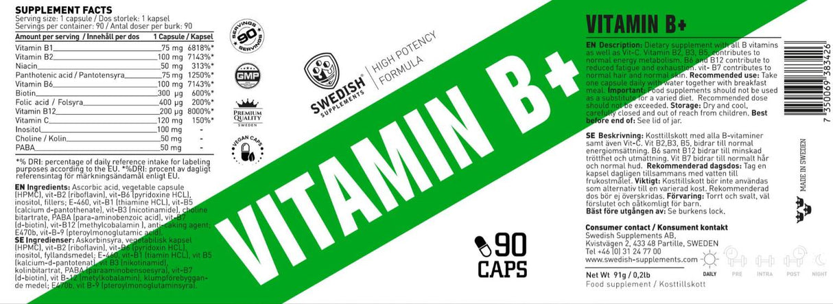 Vitamín B+ komplex - 90 kapsúl