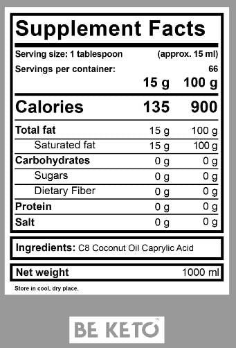 MCT olejová kvapalina C8 + C10 - 100 ml