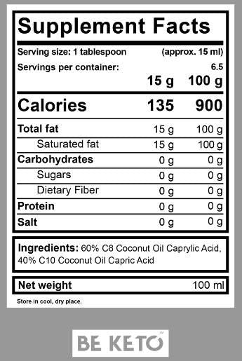 MCT olej kvapalina C8 + C10 - 500 ml