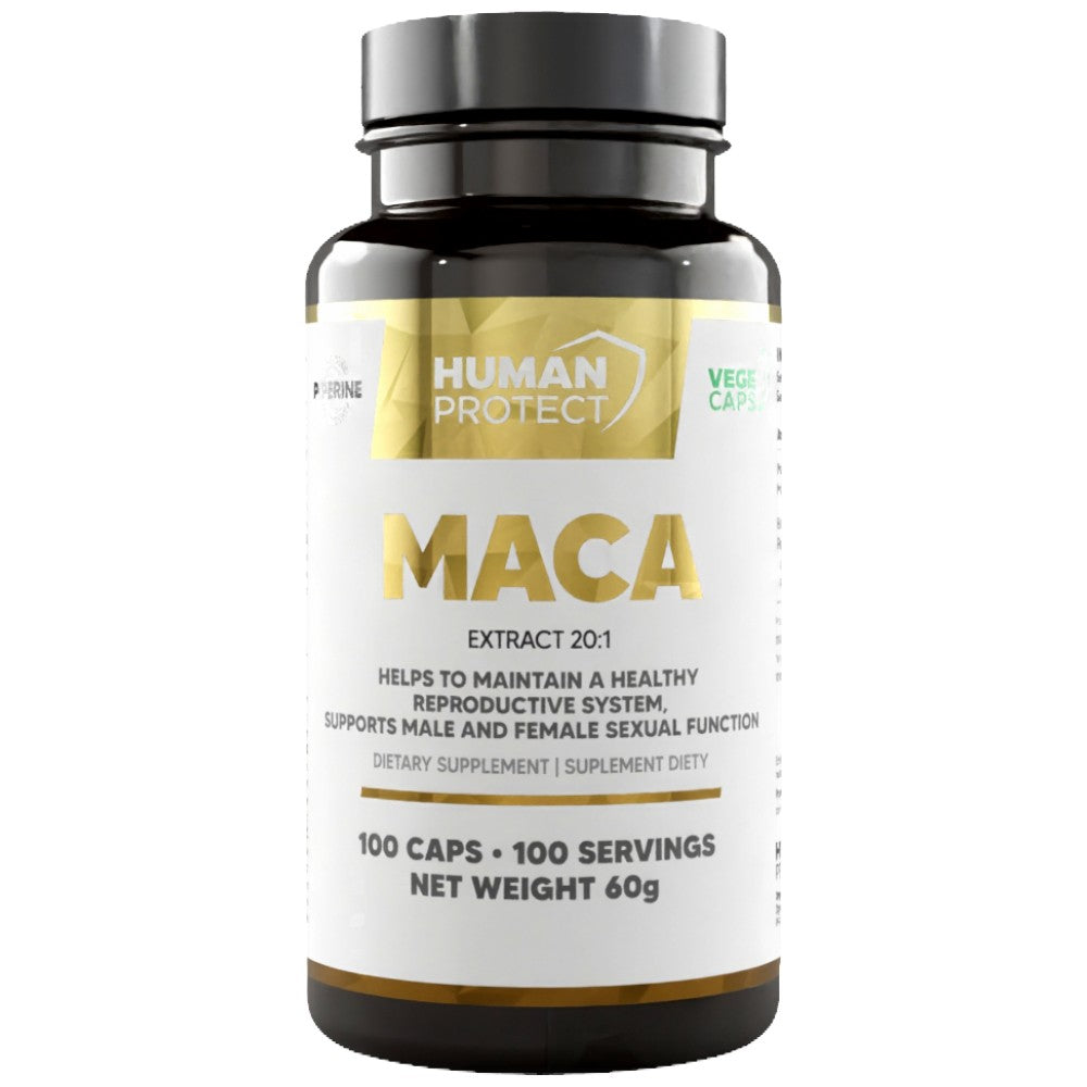 Maca 500 mg | s extraktom z čierneho korenia - 100 kapsúl