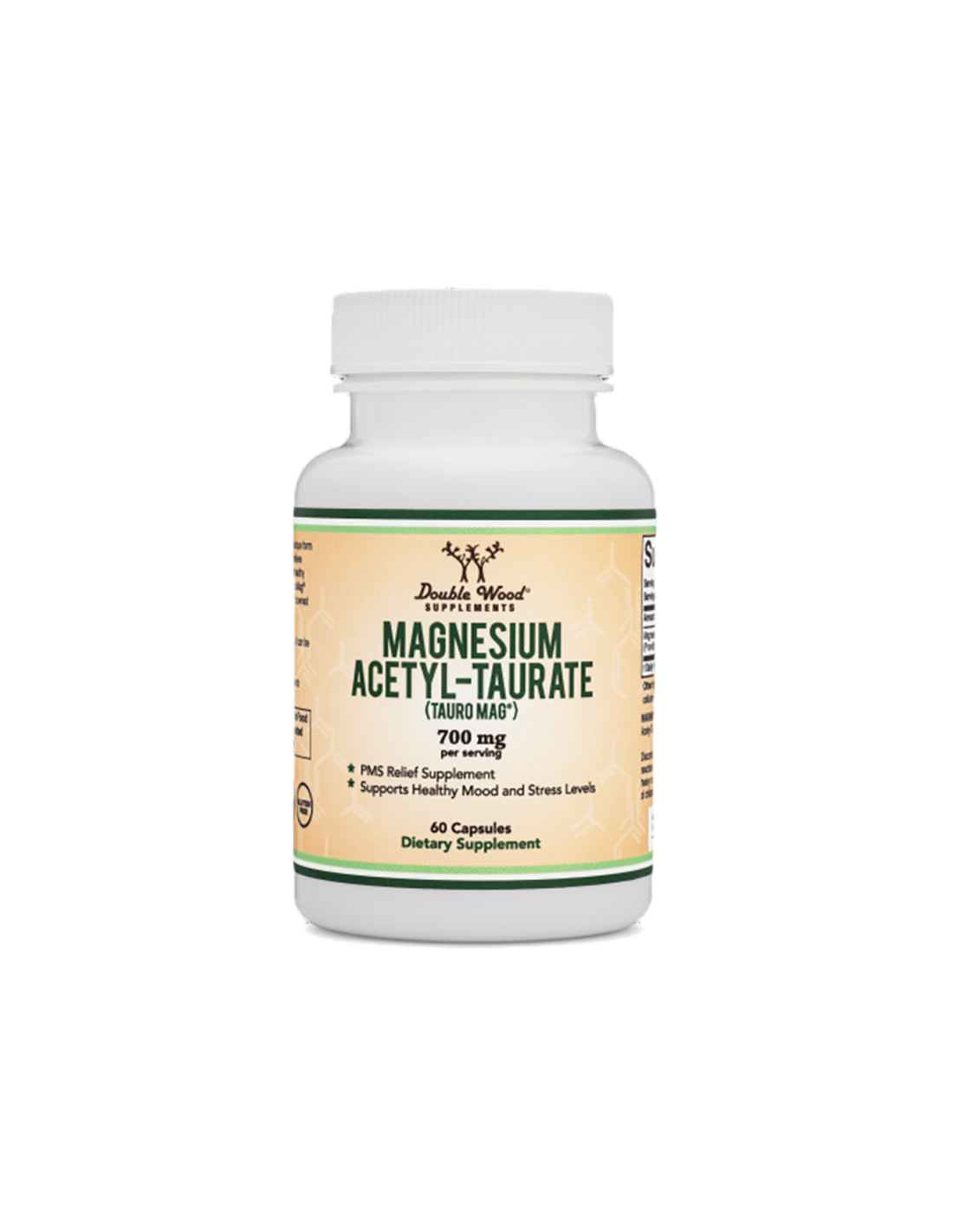 Magnézium Acetyl-taurát (TAURO-MAG®), 60 kapsúl <tc>Double Wood</tc>