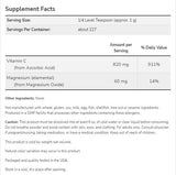 Prášok askorbátu horčíka Čistý, pufrovaný vitamín C - 227 gramov