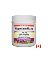 Citrát horečnatý – vysoko vstrebateľný citrát horečnatý 300 mg, 200 g prášok s príchuťou bobule <tc>Webber Naturals</tc>