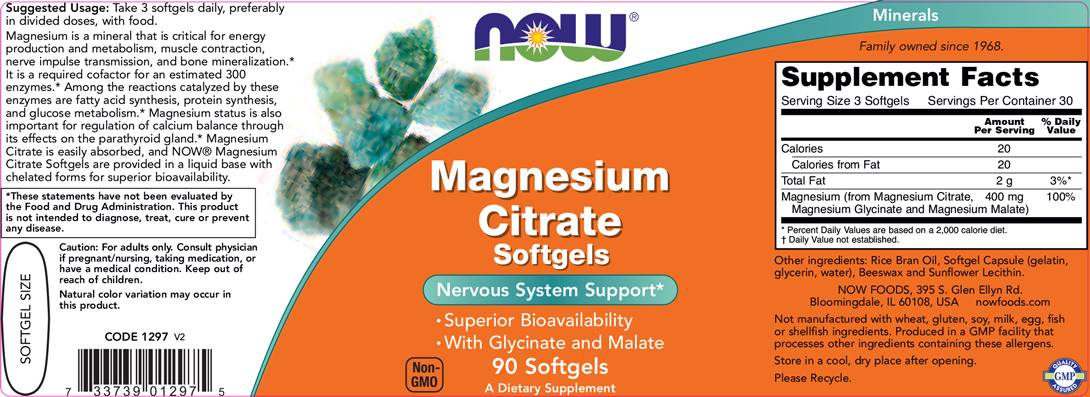 Softgels citrát horečnatého - 180 softgelov