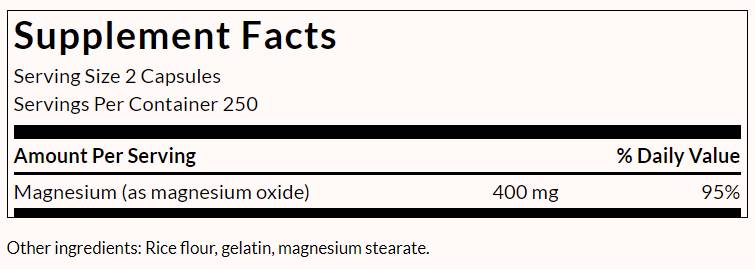 Oxid horečnatý - 500 kapsúl