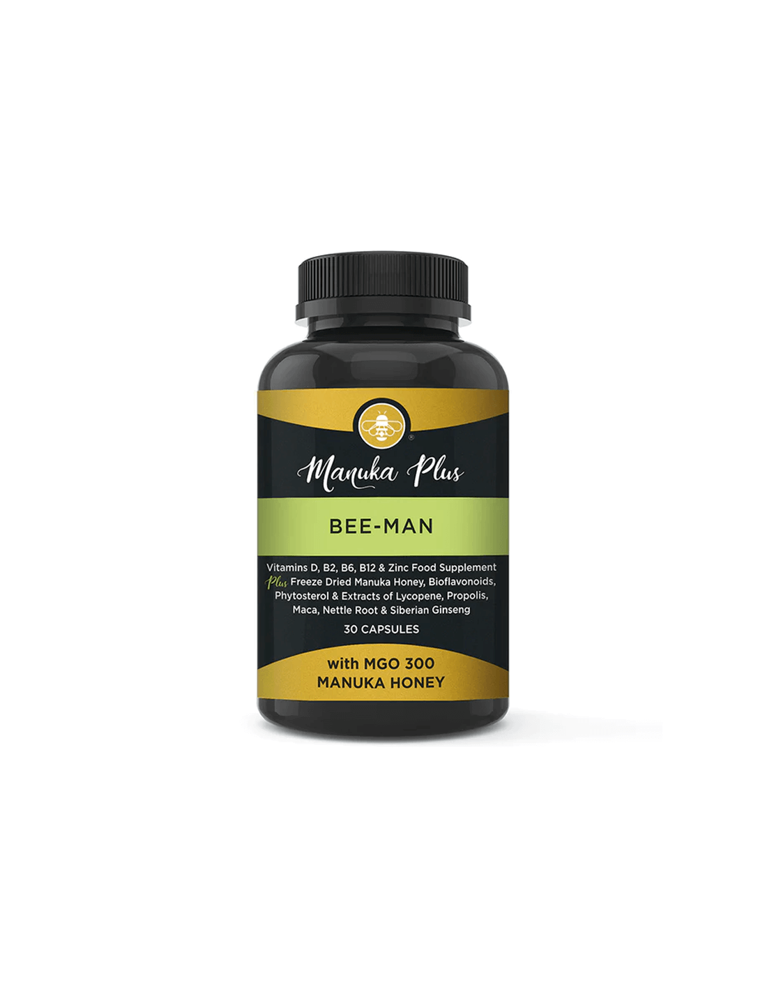 Manuka Plus Bee Man s MgO 300 - Manuka Honey - Formula pre mužov s Manuka Honey Mgo 300, 30 kapsúl