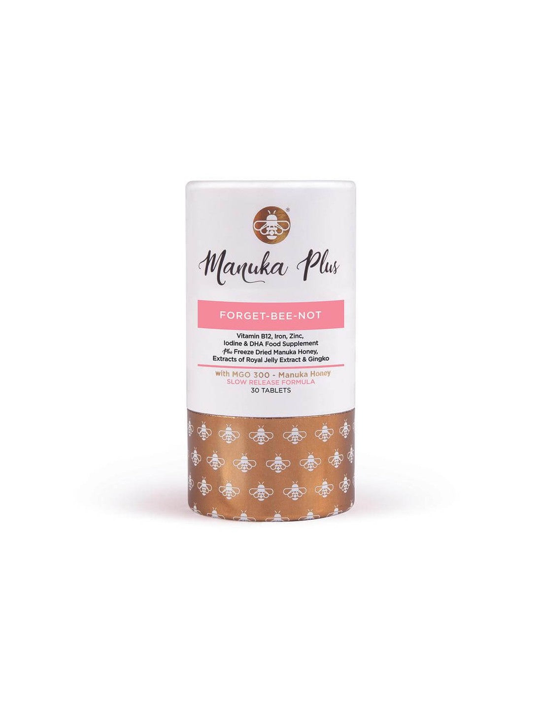 Manuka Plus® Zabudnuté-bee-not / silné pamäťové vzorec s Manuka Honey, MGO 300, 30 tabliet