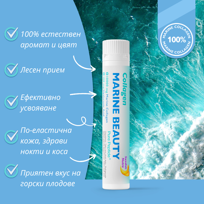 Rybie kolagén morská krása 10000 mg s kyselinou hyalurónovou 100 mg /20 x 25 ml /