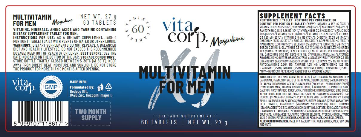 Mužský multivitamín pre mužov - 60 tabliet