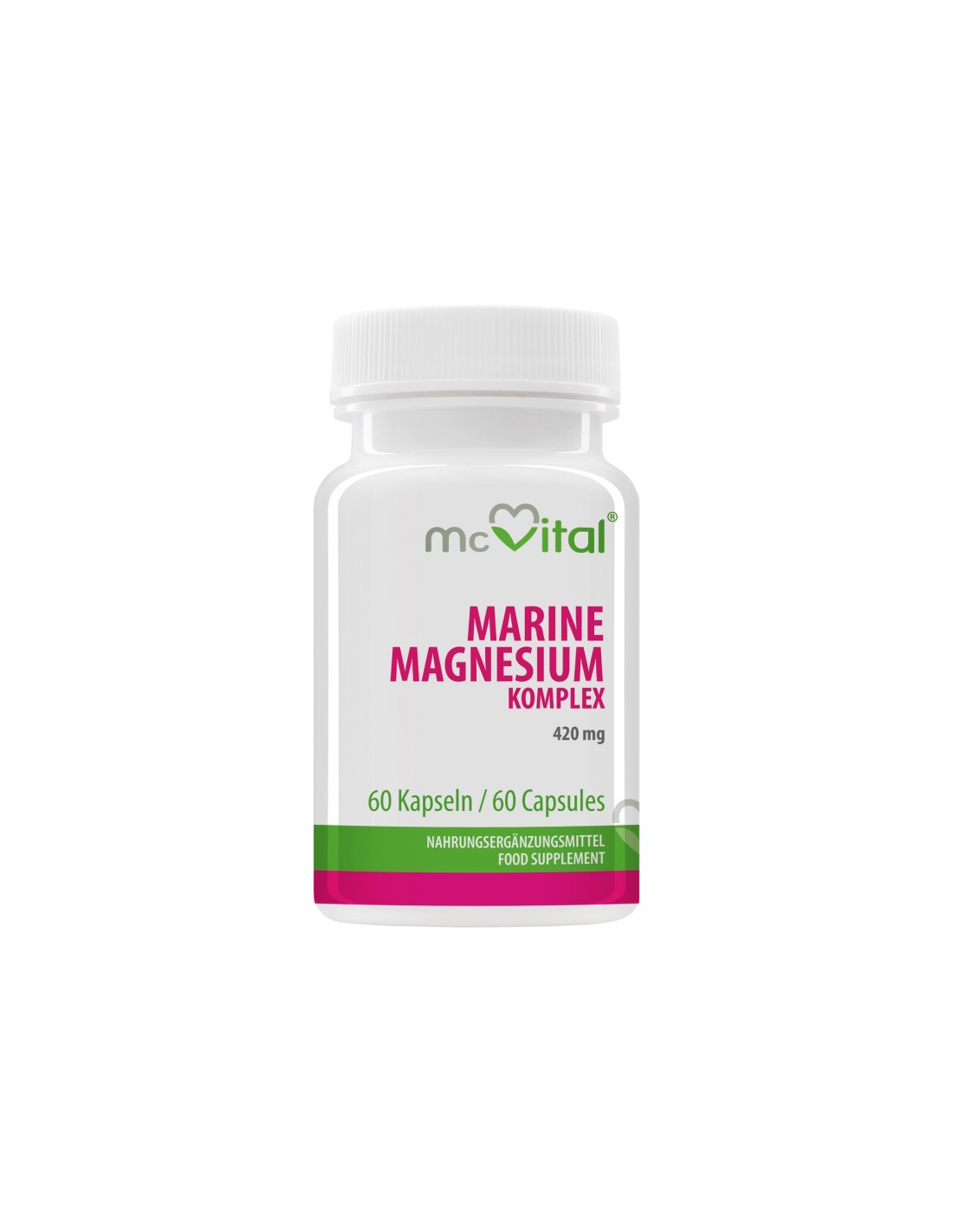 McVital® Marine Magnesium Komplex - Komplex morského horčíka 420 mg, 60 kapsúl <tc>Vitabay</tc>