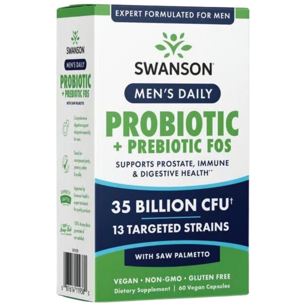 Denné probiotiká mužov + prebiotic Fos - 60 kapsúl