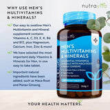 Multivitamíny a minerály mužov 180 vegánskych tabliet