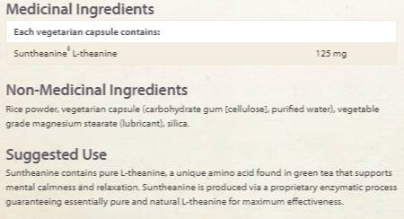 Mentálny pokoj / L -theanine 125 mg - 60 kapsúl