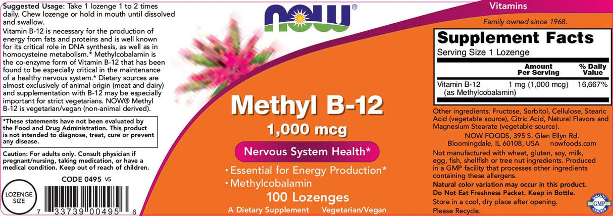 Metyl B -12 1000 mcg - 100 sublingválnych tabliet