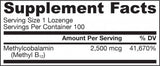 Metyl B -12 2500 mcg - 100 sublingválnych tabliet