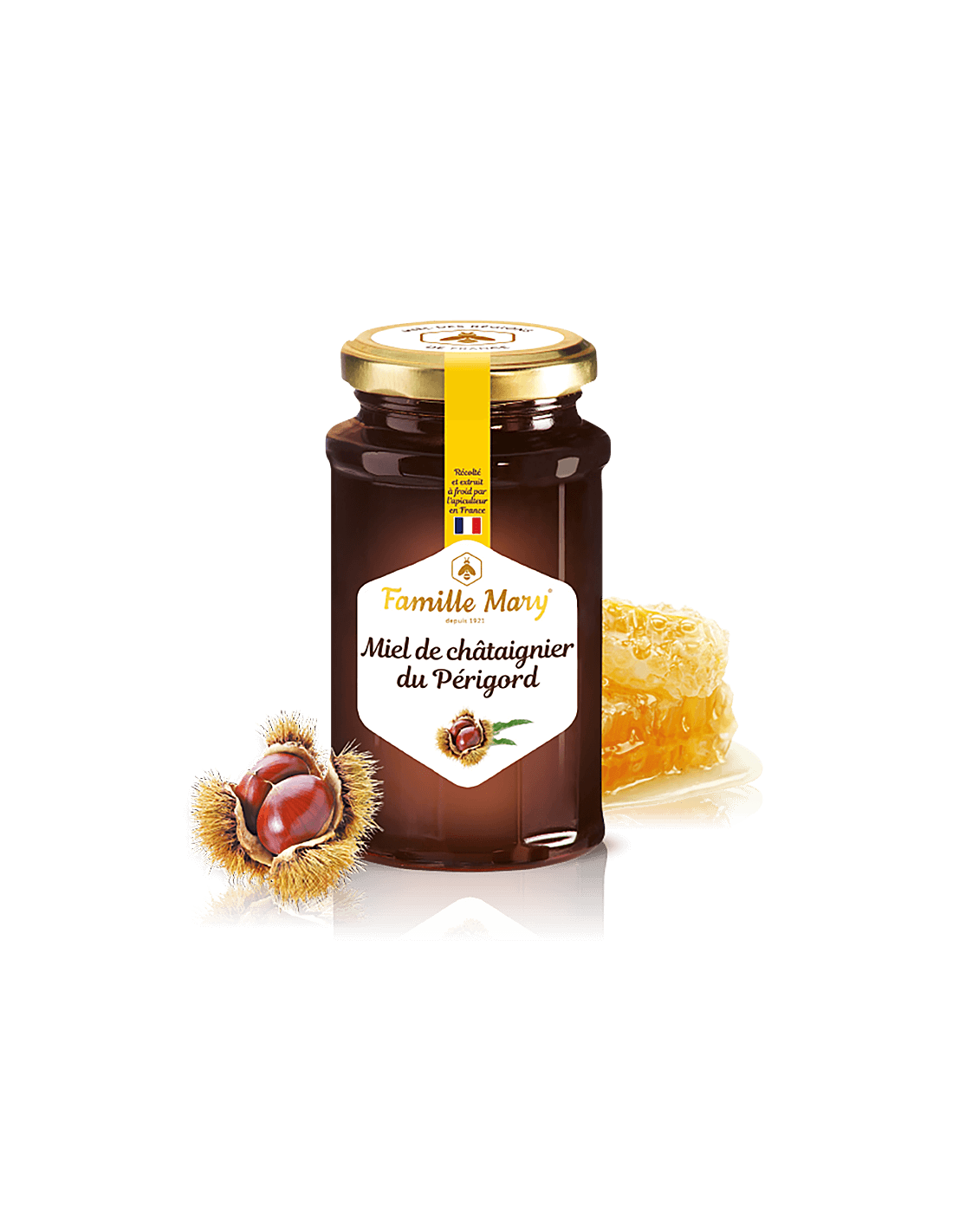 Miel de Châtaignier du Périgord/ Francúzsky gaštanový med (jedlý) z Dordogne, 360 G Famille Mary
