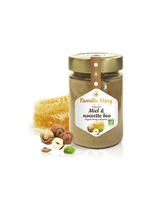 Organický farebný med s lieskovými orechmi - Miele et Noisette Bio, 240 g