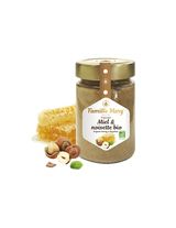 Organický farebný med s lieskovými orechmi - Miele et Noisette Bio, 240 g