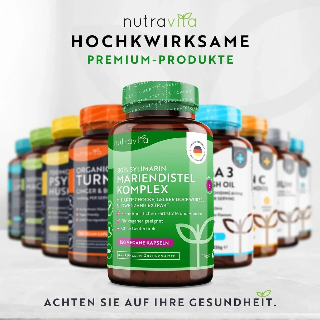 Komplex z ostropestreca mariánskeho (80% silymarín) - 150 Vcaps <tc>Nutravita</tc>