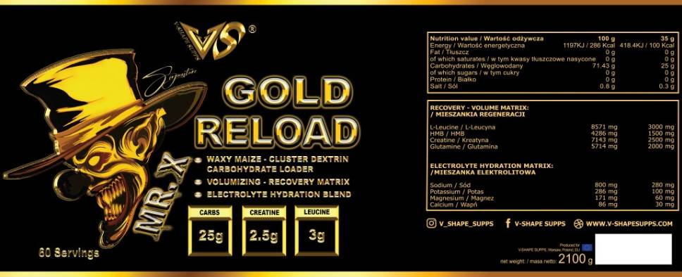 Pán X Gold Reload - 2100 gramov