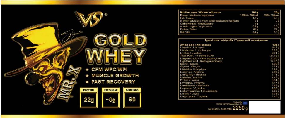 Pán X Gold srvátka 2250 gramov