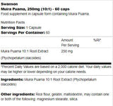 Muira Puama 250 mg | 10: 1 extrakt 60 kapsúl